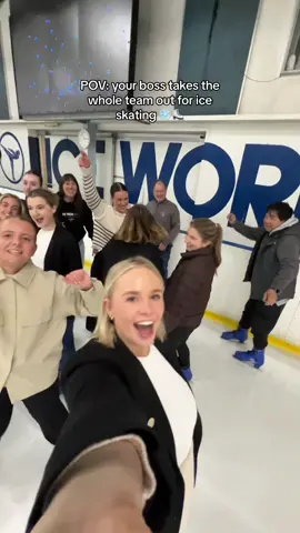 A tough day in the office 😌⛸️ #teamevent #officefun #brisbanejeweller 