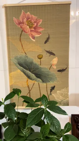 Mành trúc hoa sen #decorphatgiao #decorphongtra #decorphongtho #tranhmanh @Huy bảo mỹ nghệ 