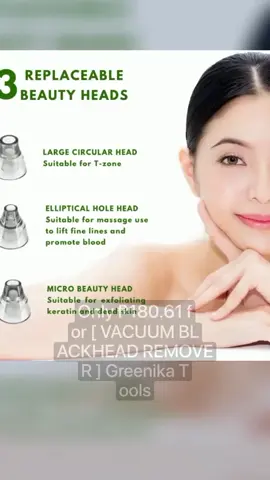 #fypシ #fyp #fypシ゚viral  Only ₱180.61 for [ VACUUM BLACKHEAD REMOVER ] Greenika Tools Beauty Tools Blackhead Remover Vacuum Facial Vacuum Blackhead ,Suctions Blackheads  Unwanted Blackheads Dirt and Excess Oil from Face Best Blackheads Remover Vacuum Battery Operated Rubber Suction! Don't miss out! Tap the link below