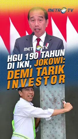 Presiden Joko Widodo tekankan pemberian HGU bagi investor di IKN hingga 190 tahun untuk tarik investasi seluas-luasnya. #jokowi #beritatiktok #beritaviral #fyp #ikn
