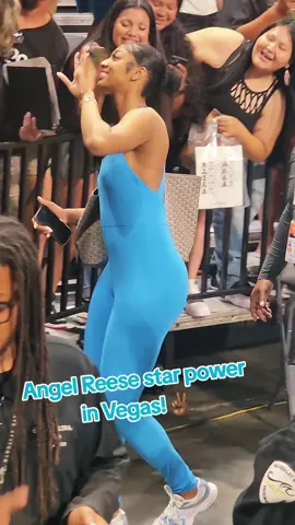Angel Reese's star power is strong in Vegas.✌🏾 @angel @Chicago Sky @WNBA #LVAces #AngelReese #Aja #chicagosky #allin #Lasvegas #usher #Aces 