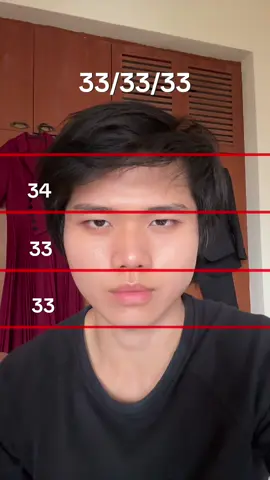 Do you beleive in this 1/3 face ratio? #goldenfaceratio #perfectfaceratio #fypシ゚viral #facerating #faceratiofilter #goldenratioface #trendingnow 