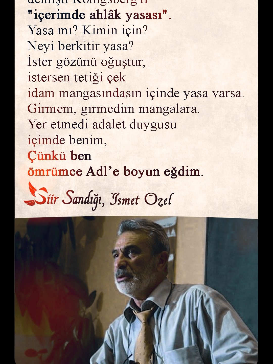 Başkalarının Aşkıyla Başlıyor Hayatımız. #ismetözel #şiir #şiirsandığı