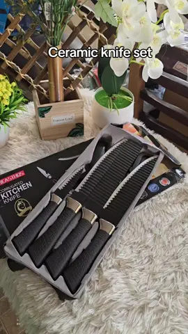 6pcs kitchen ceramic knife set#knifeset #knifeset6in1 #kitchenknives #kitchenknifeset #6pcsknifeset #6pcsknife #ceramicknife #tiktokshop #recommendations #foryoupage 
