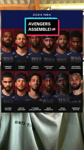 Squad Team USA Basketball mengerikan layaknya superhero yg berkumpul dalam avengers!! Apa kelemahan nya? Pasti juara? Komen pendapat kalian✌🏻.     #usabasketball #teamusa #NBA #olympic2024paris 