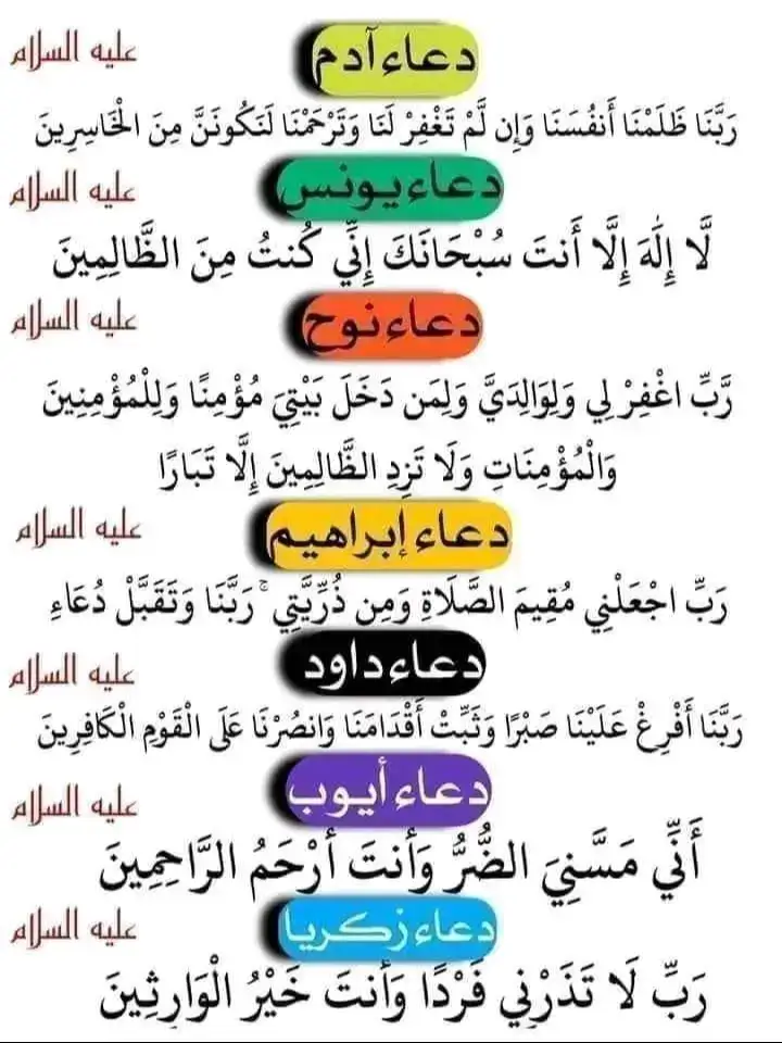 أدعية ادم _ يونس _نوح _ إبرهيم _ داود _ايوب _ زكريا #ادعية_اسلامية_تريح_القلب #ادعية 