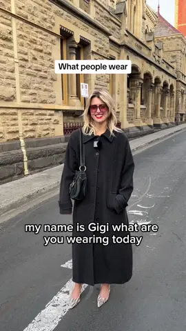 What people wear in Melbourne with Gigi #whatpeoplearewearing #whatpeoplewear #contentcreator #contentcreation #melbourne #outfit #StreetStyle #fashion #trend #sustainablefashion #streetstylemelbourne #interview #outfitinspo #winterfashion #coat #beauty 