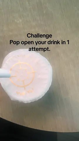 Challange Pop opne your drink in 1 attempt #trending #fyp #challenge #london #boba #bobatea #bubbletea #drink #shake 