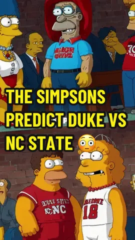 The Simpsons Predicted a March Madness game in 2024…. Duke Vs NC STATE 😳 #simpson #simpsons #simpsonspredictions #homersimpson #simpsonsclips #duke #ncstate #simpsonsclipz #ncaa #MarchMadness #march #basketball 