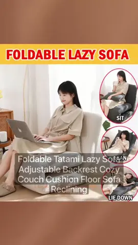 Foldable Tatami Lazy Sofa Adjustable Backrest Cozy Couch Cushion Floor Sofa Reclining Only S$78.80 #weeklywedrush 