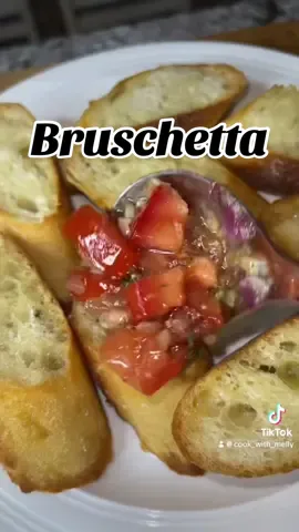 The Best Bruschetta! #bruschetta #cook_with_melly #italianfood  Ingredients: 1 loaf Italian bread Roma tomatoes  Red onion Garlic Fresh basil Extra virgin olive oil Balsamic vinegar Balsamic glaze Fresh mozzarella Pecorino romano cheese Salt & pepper Directions: Cut your Italian bread on a bias, place on parchment lined baking sheet, drizzle with extra virgin olive oil & place in a 350 degree oven until slightly golden & crisp. Mince red onion and garlic. Sautee in extra virgin olive oil until soft and fragrant. Chop roma tomatoes and fresh basil and toss in a bowl with the garlic and onion, add pecorino romano cheese, salt & pepper and balsamic vinegar. Mix this together and spoon it on top of your bread.  Grate fresh mozzarella on top and drizzle with balsamic glaze.  ENJOY ❤️