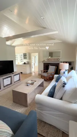 I love how open yet homey this cottage feels🤍😌  This is a perfect vacation rental for a family. This cottage has 3 bedrooms, 1 bath, and can accomodate up to 7 people. #capecodrental #vacationrental #cottage #homesweethome 