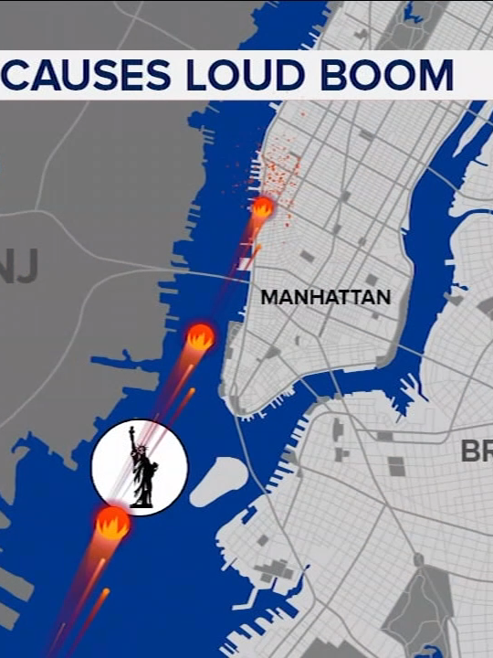 Could a meteor be the cause of a loud boom that was heard in parts of New York City and northern New Jersey? New York City officials began checking out reports in Staten Island, Brooklyn and Queens of a loud noise heard Tuesday morning. There were also similar reports in New Jersey. New York City Emergency Management Department received an update from NASA, who estimated that a meteor entered the atmosphere and disintegrated above the New York City metropolitan area earlier on Tuesday. Preliminary analysis indicates the meteor passed over the Statue of Liberty before fragmenting high above midtown Manhattan. No meteorites were produced by the event. Emergency Management says they received no reports of damage or injuries related to this event. The American Meteor Society of amateur spotters listed up to 20 possible sightings between 11:16 and 11:20 a.m. 