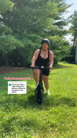 Replying to @lex testing out the brakes on CAROMA Peak 819W Adult Scooter 🛵🍃 #caromascooter #scooter 
