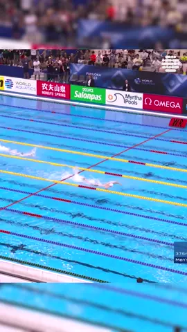 Throwback to Leon Marchand's 4:02.50 WR in the 400m IM at Fukuoka 2023! 🏊‍♂️🔥 Eyes on Paris 2024! #Paris2024 #Swimming