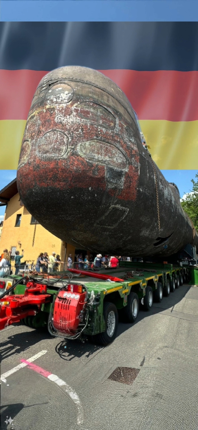 transporte de submarino na Alemanha, mega caminhão com mais de 30 eixos. obs: no texto falei errado exercício, é a marinha alemã. #carros #gigantes #submerino #alemão #megacarga #transporte #rodas #velocidade #europa #curiosidades 