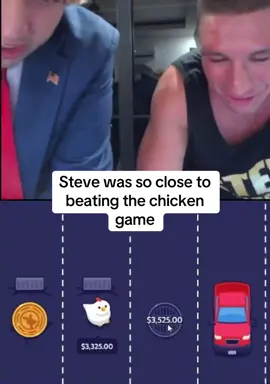 Steve was so close to beating the chicken game #stevewilldoit #kickstreaming 