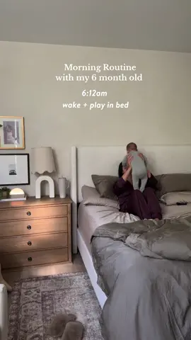 did you catch the roll 🥹 he just learned a couple days ago! Morning routines are sacred for us 🫶🏼🤍 #sahwm #firsttimemom #momlife #6months  #morningroutine 