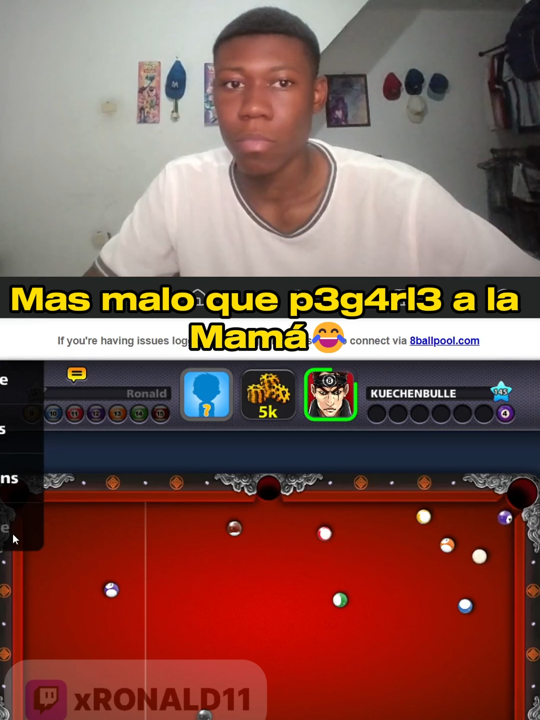 Uy no yo como pude fallar eso parce😔😂 #pool8ball #humor #clipsdetwitch #xronald11yt #billar #comedia #fail #twitchstreamer #colombia🇨🇴 #games #viral #fouryoupage #twitchcolombia