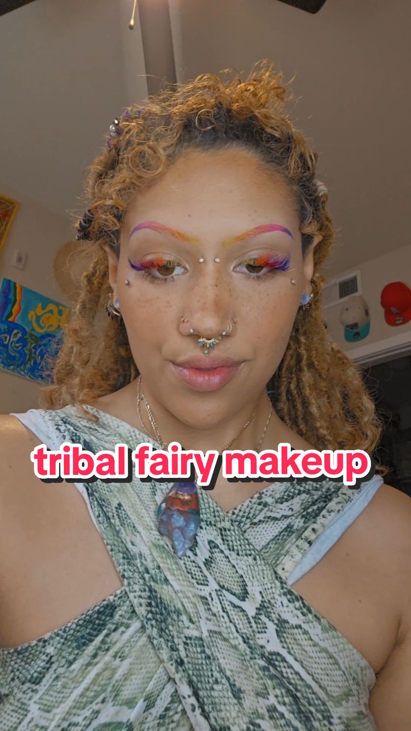 clearing out my drafts 🧚🏽‍♀️ #tribalmakeup #fairymakeup #makeupgrwm #elevatingbeauty #fairytail #makeuptutorial 