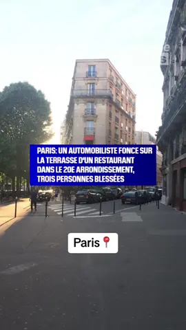 À Paris un automobiliste fonce sur la terrasse d’un restaurant trois personnes blessées #paris #accident #restaurant 