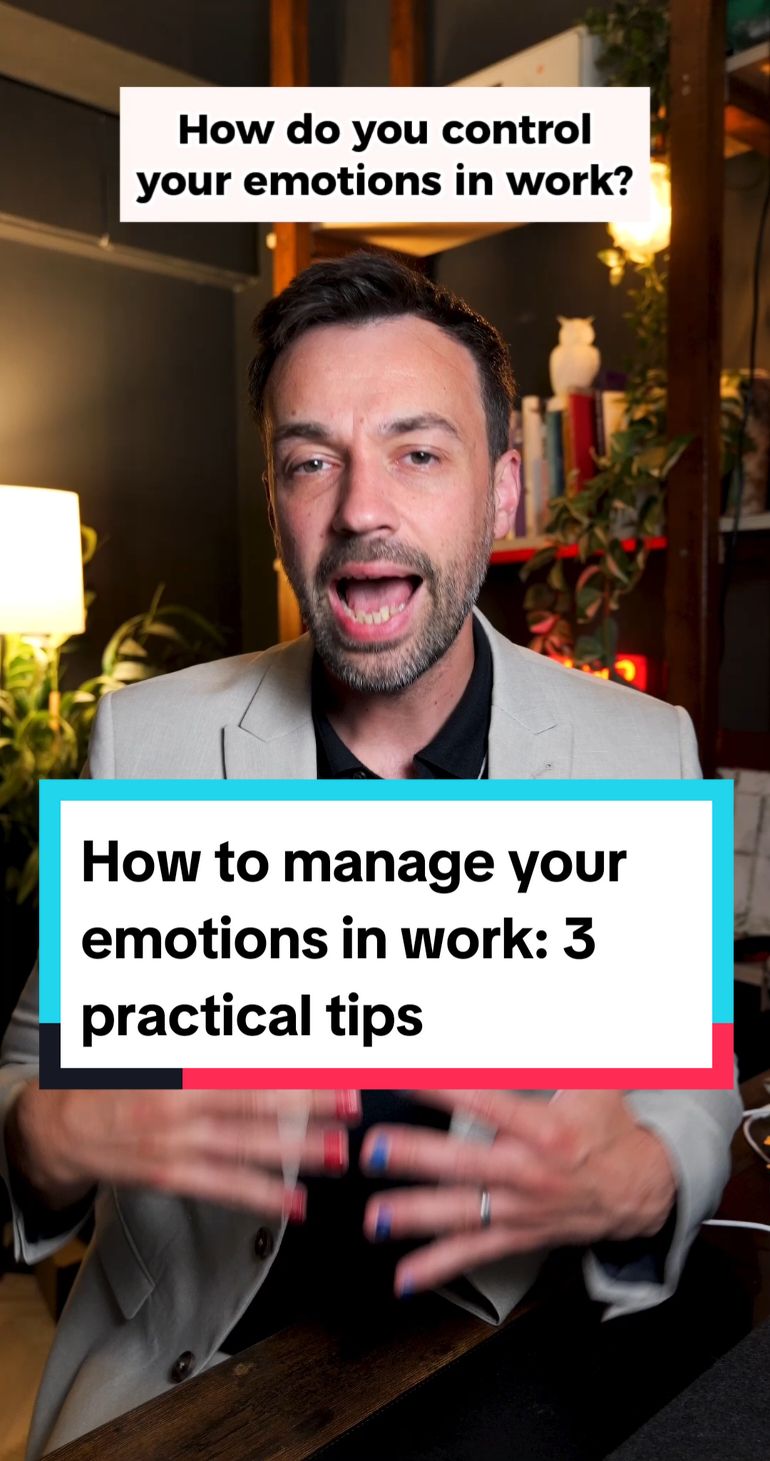 How do you manage and control your emotions in work? Here are 3 practical tips to follow. #manager #management #newmanager #managementskills 