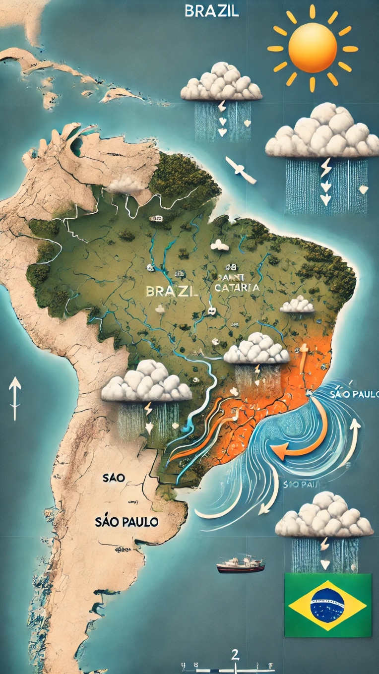 Brasil será atingido pelo fenômeno da infiltração marítima nos próximos dias. #historiadeimpacto 