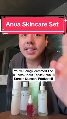 DONT GET SCAMMED. This Anua Ultimate Skincare Set is so worth the value of your money. Perfect for an everyday Korean Skincare Routine for glowing glass skin ✨✨ #anua #skincare #koreanskincare #glowingskinroutine #koreanskincareproducts #koreanskincareroutine #glowingskin #glowingskintips #skincareroutine #skincareproducts #dealsforyoudays