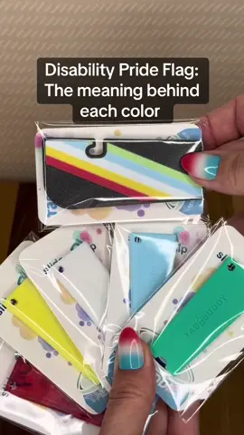 July is Disability Pride Month! Did you know each stripe and color of the Disability Pride flag has significance? Which color is most significant in your life? #tabbuddies #tabbuddyXL #disability #disabilitypride #disabilityprideflag #disabilitypridemonth #accessibility #CapCut 