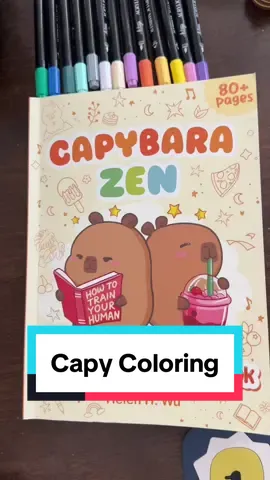Capybara coloring book. Soooo cute 😍 #capybara #capybaratiktok #capy #wildlife #fyp #animallover #pet #PetsOfTikTok #animals #funny #fun #humor #petlover #foryou #zoo #chill #capyfun #tiktokshopping #tiktokshopping #dealsfordays #coloring #coloringbook #BookTok 