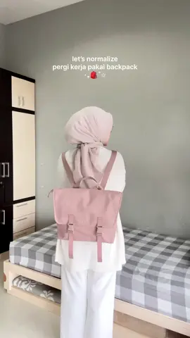 supaya bahunya nggak miring. btw ini tas keduaku dari MAH karna super nyaman di punggung & ukurannya gaterlalu besar, trus fungsional juga tapi tetep kyuti at the same time sangat worth the price! 🥰 #fyp #tasransel #mah #mahbag 