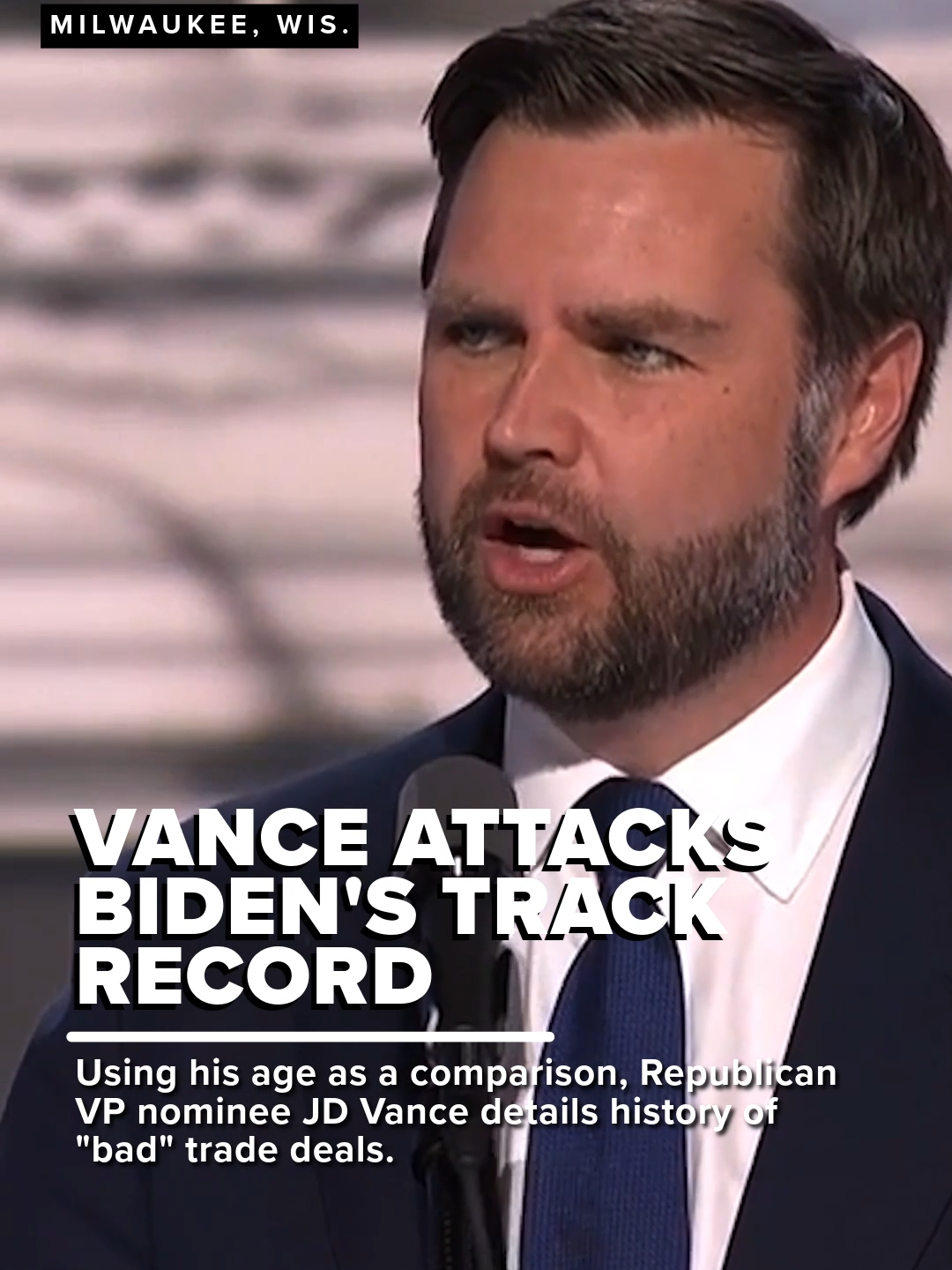 Using his age as comparison, Republican VP nominee JD Vance details history of President Biden's 