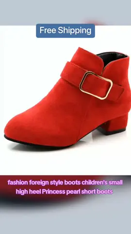 fashion foreign style boots children's small high heel Princess pearl short boots #fypシ #Goodproduct #HighQuality #fypシ゚viral #HighQuality #GoodQuality #veryaffordableprice👌 #highlyrecommended 
