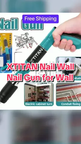 XTITAN Nail Wall Fastening Tool Kit 7.2 mm nail g-un With 20 PCS red head straight nail for Cement Wall Home Decoration Box Steel 【Free 20pcs Round Nails】 Price dropped to just RM45.90! #tools #xtitan #nailwall #decorationboxsteel #steel #toolkit #fyp #viral #barangviral #mechanic #nails #straightnail #affilitetiktok 