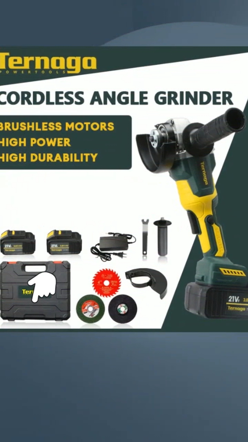 New Ternaga  Cordless Angle Grinder Brushless Electric  Wood Cutting Portable Grinding Machine Polisher Only ₱1,999.20 - 2,878.80! #grinder #cutting #metal #wood #high #quality #heavyduty #tools #construction #household #portable #cordless #shop 