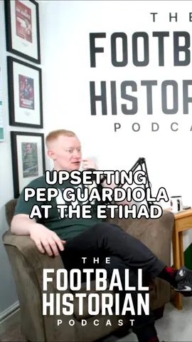 Upsetting Pep Guardiola at the Etihad Stadium 😳 Karl Porter is the man behind the viral slow mo celebration and he joined us on The Football Historian Podcast to share thoughts on comedy and football. Available on all platforms now! #pepguardiola #mancity #etihadstadium #PremierLeague  #comedy #karlporter #thefootballhistorianpodcast #footballpodcast #podcast #football #footballquotes #Soccer #footy #footballhistory #footballhistorian 