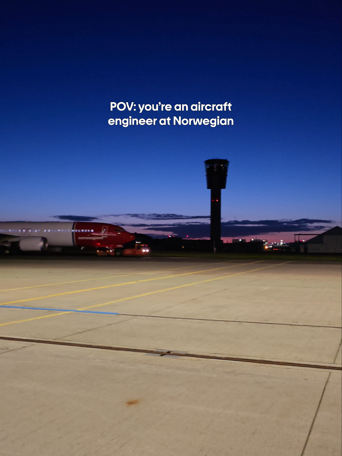 BTS of an aircraft technician at Norwegian ✈️