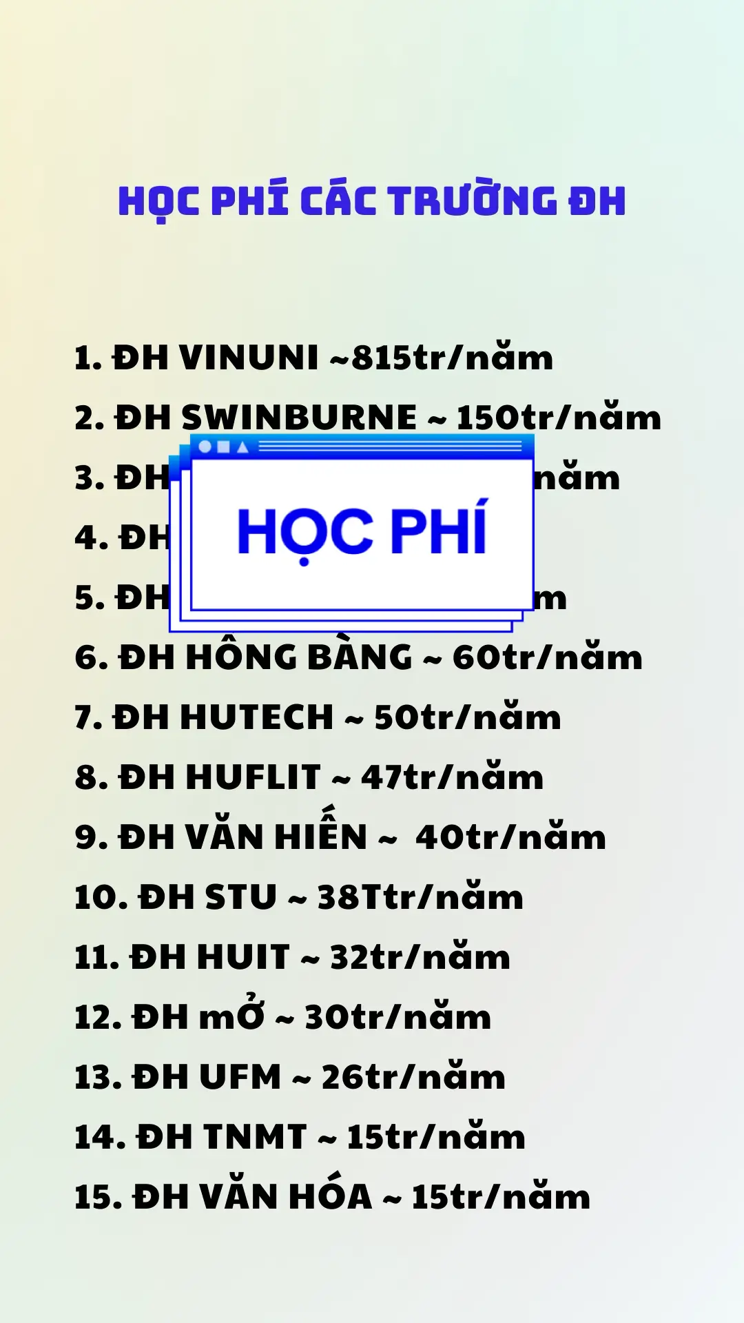 Học phí là vấn được được các bạn tân sinh viên quan tâm khi chọn trường Đại học #daihochayhocdai #sinhvienlenba #giaoduc 