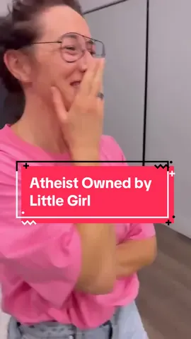Atheist Owned by Little Girl 😂 #joke #funnyjokes #couplecomedy #husbandandwifecomedy #funnycouple #marriedlife #mikeandjoelle #blindreaction 