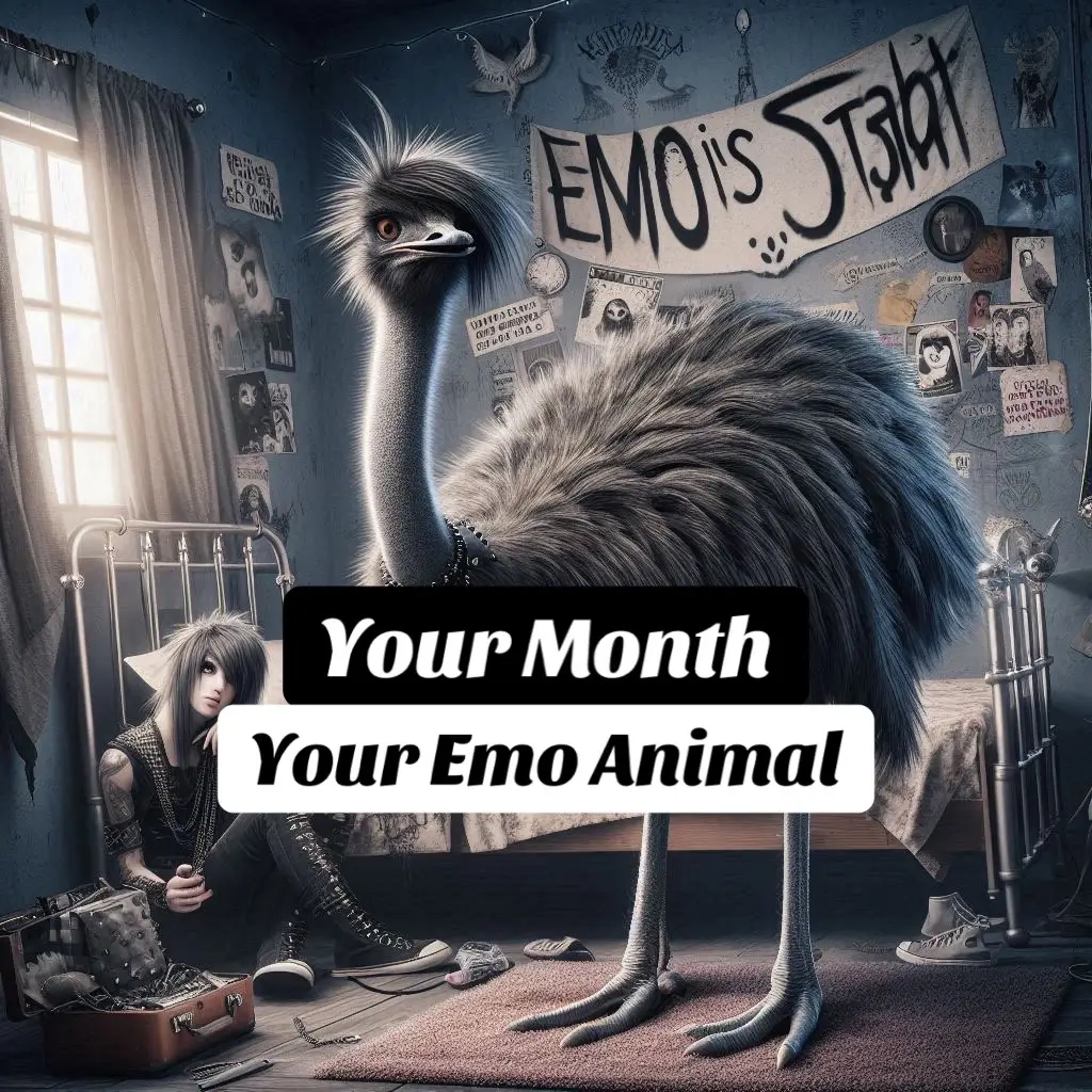 “Its Not A Phase Mom!” 😎  #ai #aigenerated #emo #animal #yourmonthyourthing #emophase #fyp 
