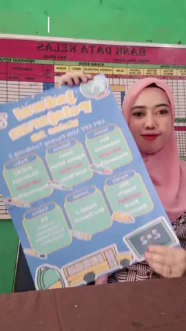 Cara ngeprint jadwal pelajaran berbentuk poster #guru #gurumuda #gurusd #jadwalpelajaran 