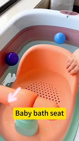 With this bath seat, the baby is more and more love to take a bath ~# bath # bath # bath seat # bath artifact # non-slip bath stool # mother and baby good recommended#foryou #TikTokShop #goodthing #fyp 