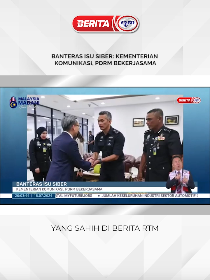 BANTERAS ISU SIBER KEMENTERIAN KOMUNIKASI, PDRM BEKERJASAMA #beritartm #rtm #trendingnewsmalaysia #viralvideos #fyp #beritaditiktok