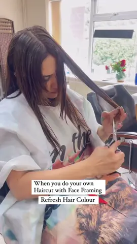 Refresh HairColour and cut with FaceFraming Reel #tiktokuk❤️ #tiktokreelsviralvideo #salonlifestyle #salonlife✂️ #hairdressing #haircut #westmidlands #coventryhairdresser #lasheshairandbeautysalon 