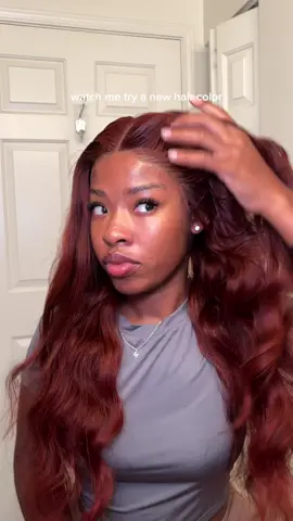 13x4 24 inch Body Wave wig from @unicehairofficial This color is everythingg #unicehair #marleamarshey #unice #unicewig #wiginfluencer #reddishbrownwig #frontalinstall 