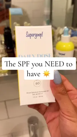 Cant stop. Wont stop raving about @Supergoop daily dose!  I love it and you will too. 🧴🌞 #supergoop #spf #sunscreenreview #skincareroutine #noncomedegenic #skincareessentials #notanad 