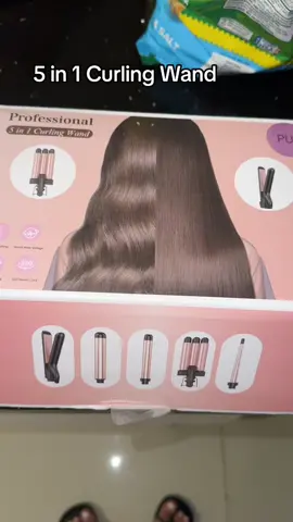 5 in 1 curling wand! How convenient for traveling! #curlingiron #5in1curler #travelhacks #convenient #hairstyles 