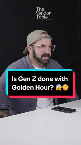 Gen Z peeps. Please tell us this rumor isn’t true!?! It hurts our brains thinking that Gen Z doesn’t like golden hour photos. EP63 is live on Spotify/Apple/YouTube (link in bio) @Michael Cassara #weddingtok #weddingtrends #goldenhour #weddingday 