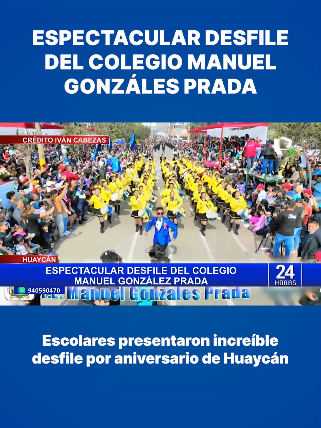 #24Horas | Esta coreografía, lejos de la formalidad y los protocolos de un desfile escolar, presentó una propuesta atrevida que llamó la atención de miles de usuarios en las redes sociales. #PanamericanaTV #DesfileEscolar #Huaycan #escolares #colegio #LimaEste #Desfile #celebracion #aniversario