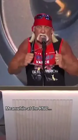 WWE star Hulk Hogan had an interesting way of showing his support for Donald Trump, ripping off his shirt on the RNC stage. #trump #trump2024 #rnc #rnc2024 #politics #trumprally #republican #republicans #hulkhogan #WWE #wrestling #jdvance